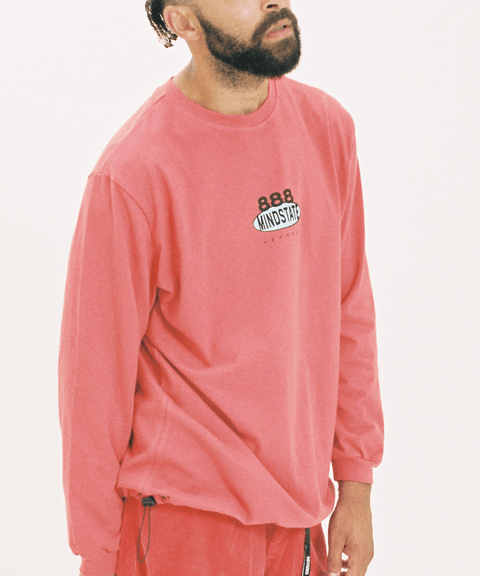 888 MINDSTATE - Long Sleeve T - RED BRICK
