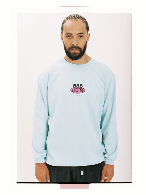 888 MINDSTATE - Long Sleeve T - BLUE