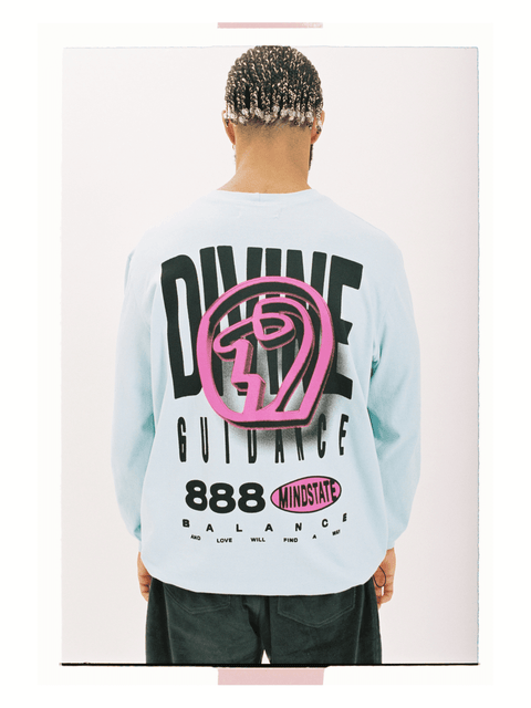 888 MINDSTATE - Long Sleeve T - BLUE