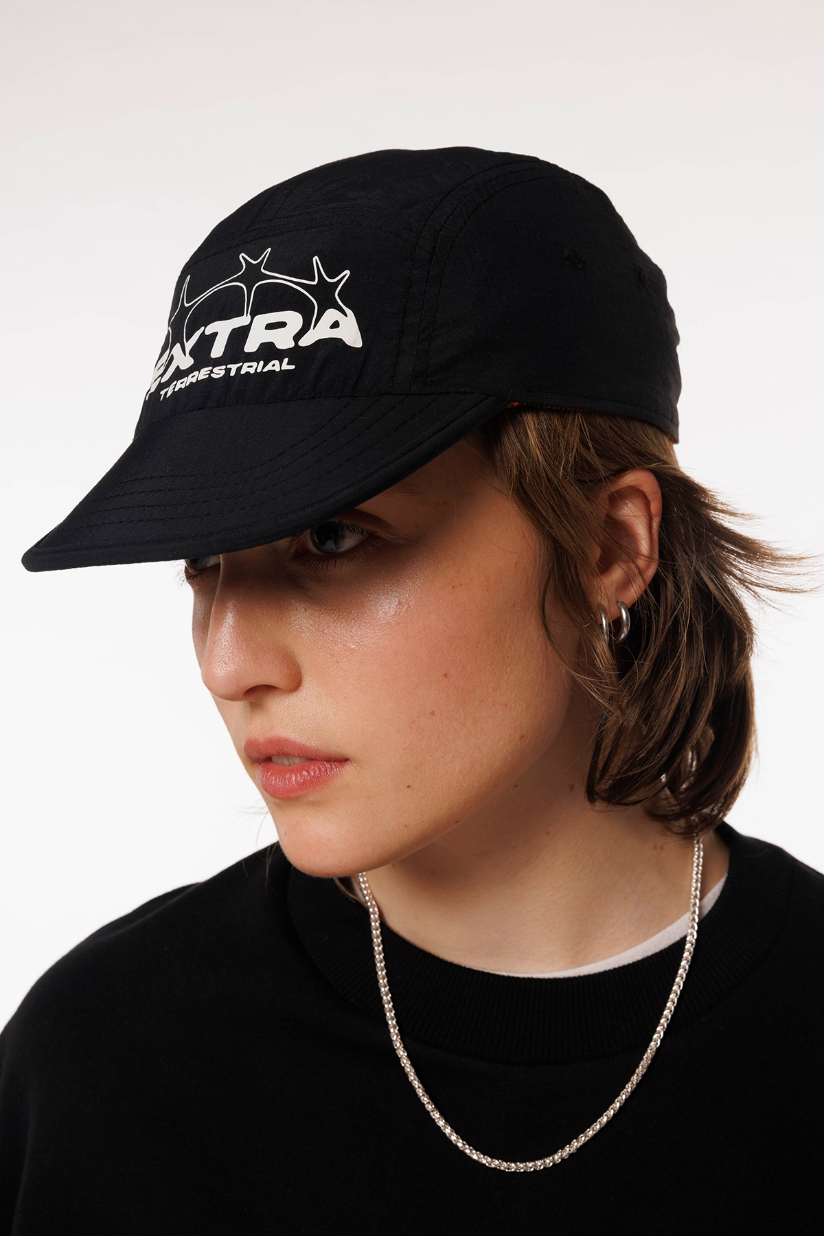 Reversible 5 Panel Cap - Black Corduroy