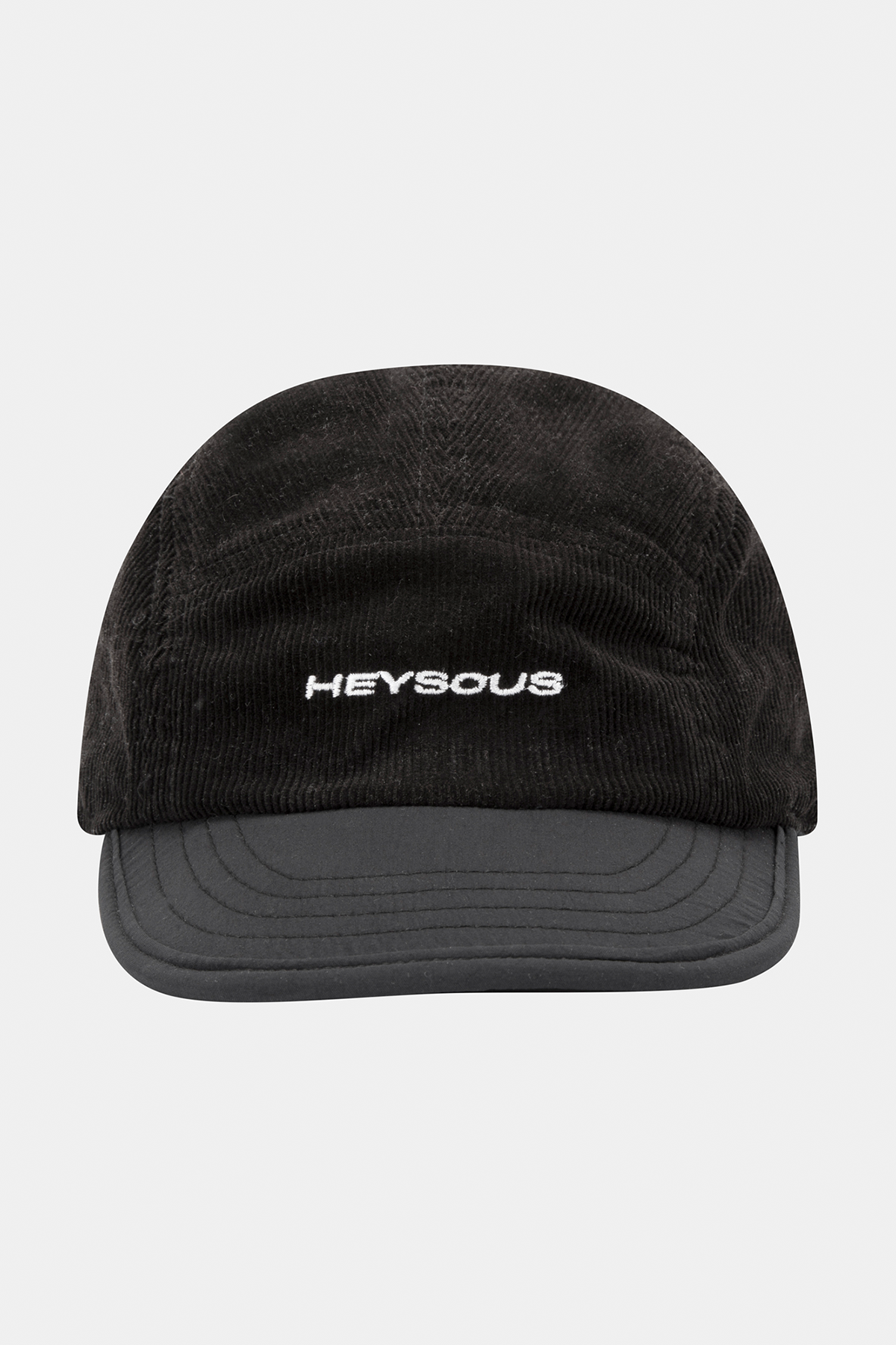 Reversible 5 Panel Cap - Black Corduroy