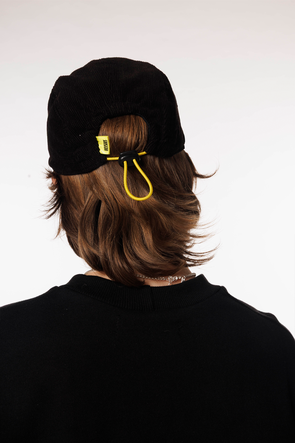 Reversible 5 Panel Cap - Black Corduroy